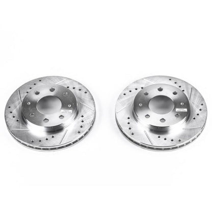 PowerStop Power Stop 91-93 Eagle GTX Front Evolution Drilled & Slotted Rotors - Pair