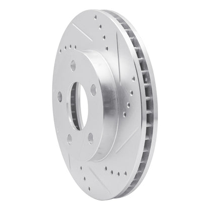 R1 Concepts R1 97-05 Chevrolet Classic Front Right Drilled & Slotted Silver Brake Rotor
