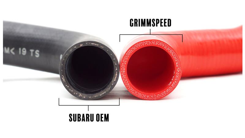 GrimmSpeed 08-14 Subaru WRX / 08-17 Subaru STi / 09-13 Subaru Forester XT Radiator Hose Kit - Red