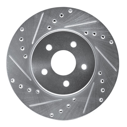 R1 Concepts R1 01-08 Ford Mondeo (Mexico) Front Left Drilled & Slotted Silver Brake Rotor