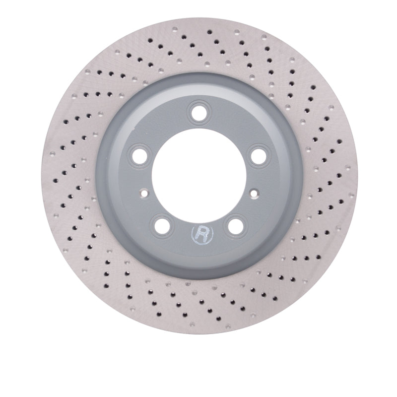 DFC 12-16 Porsche Boxster Right Front Drilled GeoSPEC Coated Rotor