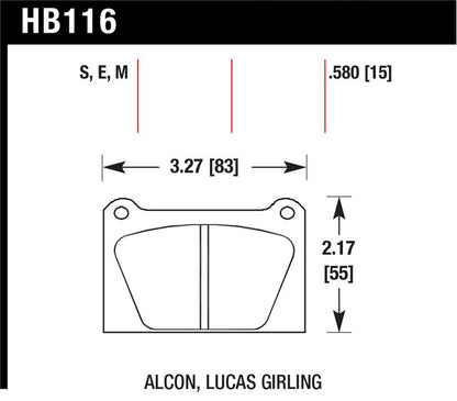 Hawk Performance Hawk Blue 9012 Motorsports Race Pads