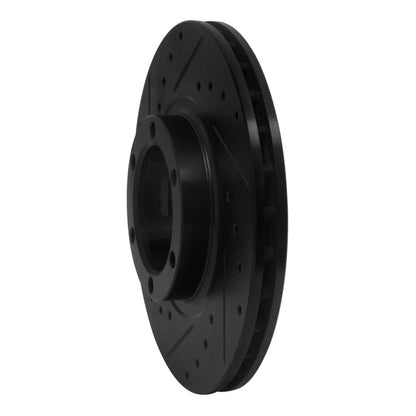 R1 Concepts R1 87-89 Dodge Raider Front Left Drilled & Slotted Black Brake Rotor
