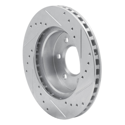 R1 Concepts R1 91-96 Dodge Dakota 4WD Front Left Drilled & Slotted Silver Brake Rotor