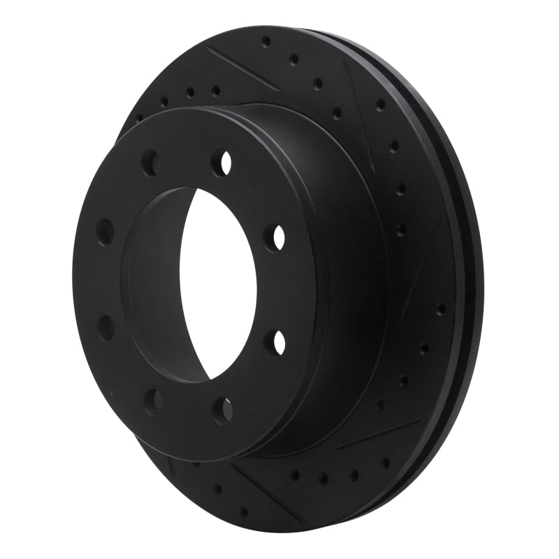 R1 Concepts R1 99-20 Chevrolet Express 2500 Rear Right Drilled & Slotted Black Brake Rotor