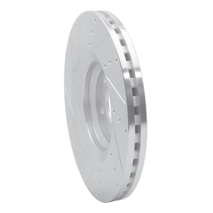 R1 Concepts R1 12-15 Audi TTS Quattro Front Right Drilled & Slotted Silver Brake Rotor