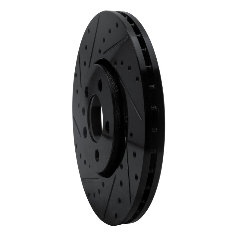 R1 Concepts R1 98-18 Audi A1 (Mexico) Front Left Drilled & Slotted Black Brake Rotor