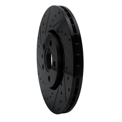 R1 Concepts R1 98-18 Audi A1 (Mexico) Front Left Drilled & Slotted Black Brake Rotor