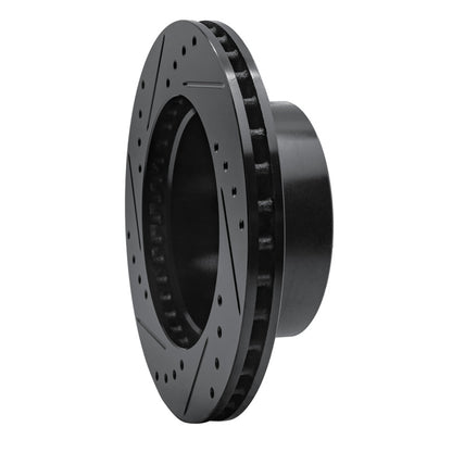 R1 Concepts R1 90-99 Jeep Cherokee Front Right Drilled & Slotted Black Brake Rotor