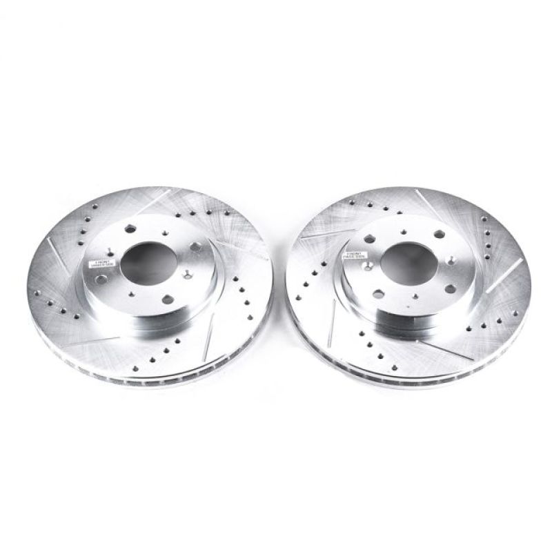 PowerStop Power Stop 93-96 Honda Prelude Front Evolution Drilled & Slotted Rotors - Pair