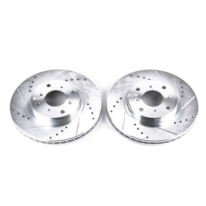 PowerStop Power Stop 93-96 Honda Prelude Front Evolution Drilled & Slotted Rotors - Pair