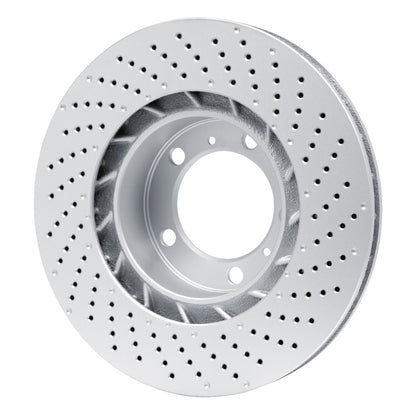 DFC 09-23 Porsche 718 Cayman Left Front Drilled GeoSPEC Coated Rotor