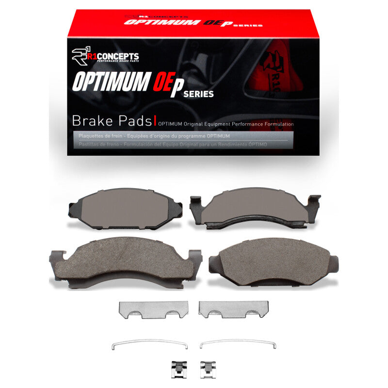 R1 Concepts R1 72-80 American Motors Hornet Front Optimum OE Pads & Hardware Kit