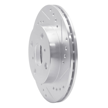 R1 Concepts R1 99-05 Toyota Echo Front Right Drilled & Slotted Silver Brake Rotor