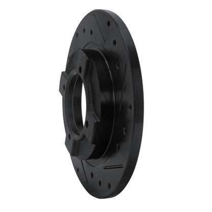 R1 Concepts R1 82-86 Nissan Pulsar NX Front Right Drilled & Slotted Black Brake Rotor