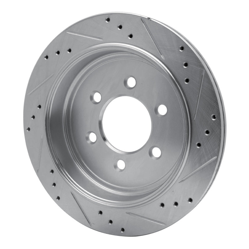 R1 Concepts R1 07-17 Ford Expedition Rear Left Drilled & Slotted Silver Brake Rotor