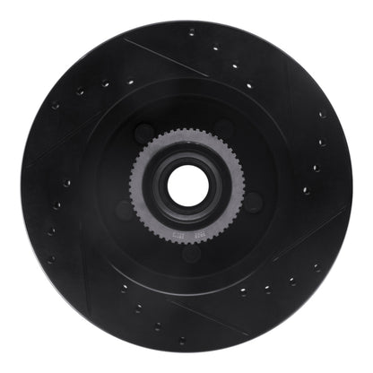 R1 Concepts R1 1992-2002 Chevrolet C1500 Suburban Front Left Drilled & Slotted Black Brake Rotor