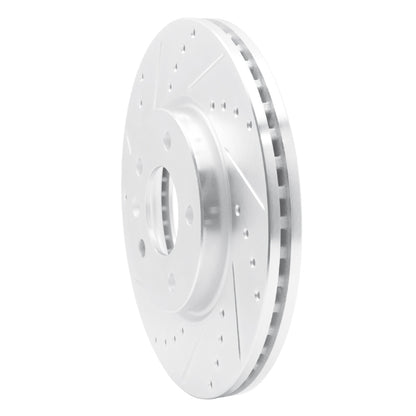 R1 Concepts R1 11-25 Buick Encore GX Front Left Drilled & Slotted Silver Brake Rotor