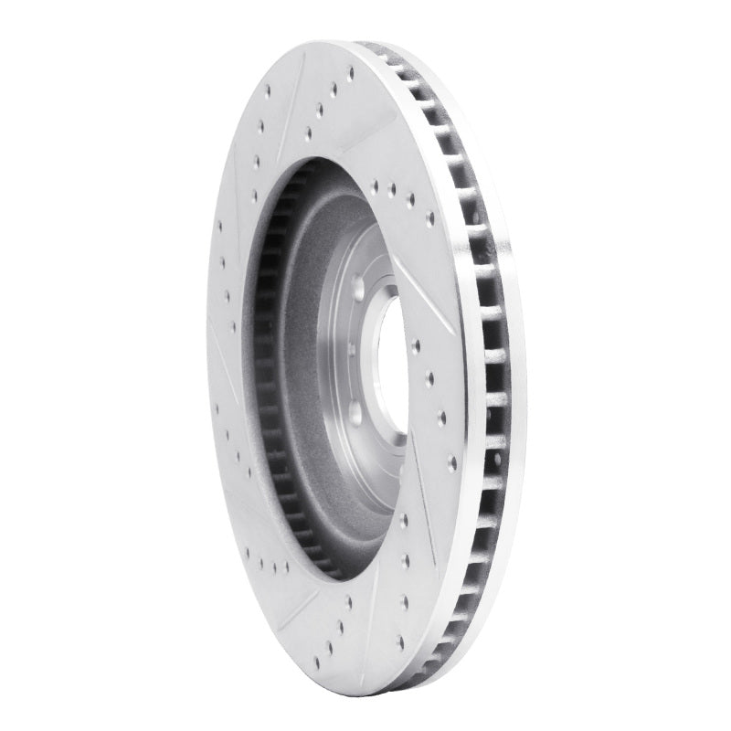 R1 Concepts R1 06-16 Buick Lucerne Front Right Drilled & Slotted Silver Brake Rotor