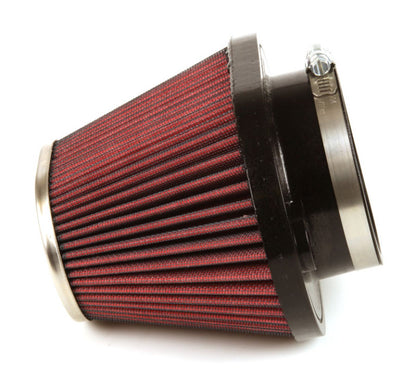 K&N Engineering K&N Universal Chrome Filter-Oval Tapered 4in Flg ID x 5.375in Base O/S W x 3.313in Top O/S W