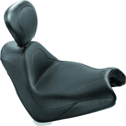 Mustang Motorcycle Mustang 05-08 Honda VTX1800F Sport Touring Solo Seat w/Driver Backrest - Black