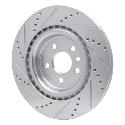 R1 Concepts R1 17-20 Jaguar XE Rear Right Drilled & Slotted Silver Brake Rotor