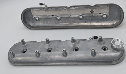 Granatelli Motor Sports Granatelli 96-22 GM LS Standard Valve Cover w/Angled Coil Mount - Cast Finish (Pair)
