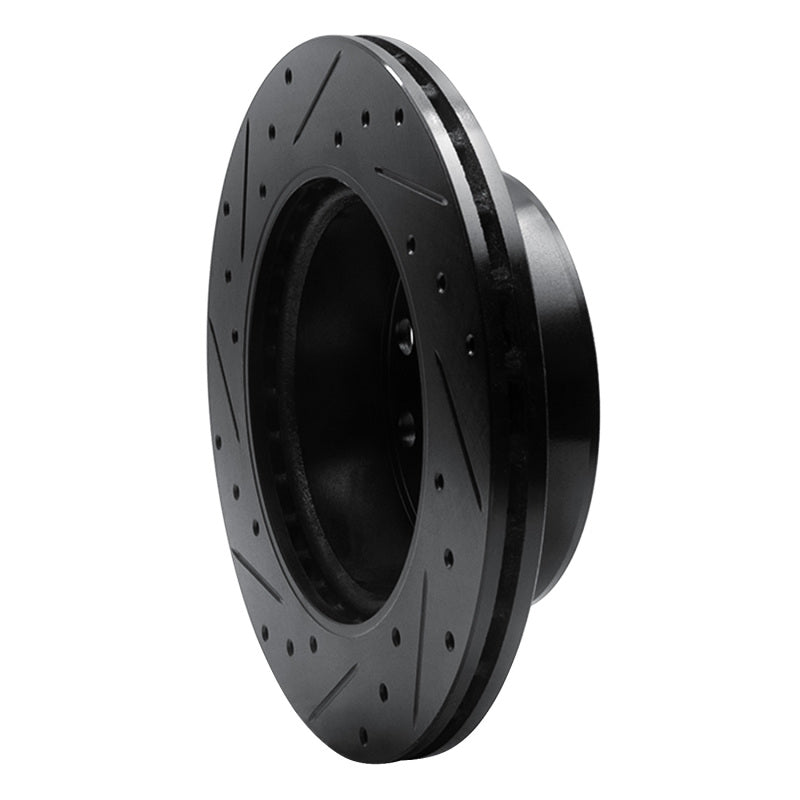 R1 Concepts R1 02-06 Dodge Sprinter 2500 Front Right Drilled & Slotted Black Brake Rotor