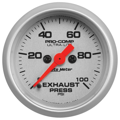 Autometer Ultra-Lite 2-1/16in 100PSI Exhaust Pressure Digital Stepper Motor Gauge