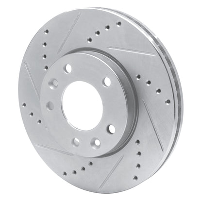 R1 Concepts R1 03-05 Kia SEDONA Front Left Drilled & Slotted Silver Brake Rotor
