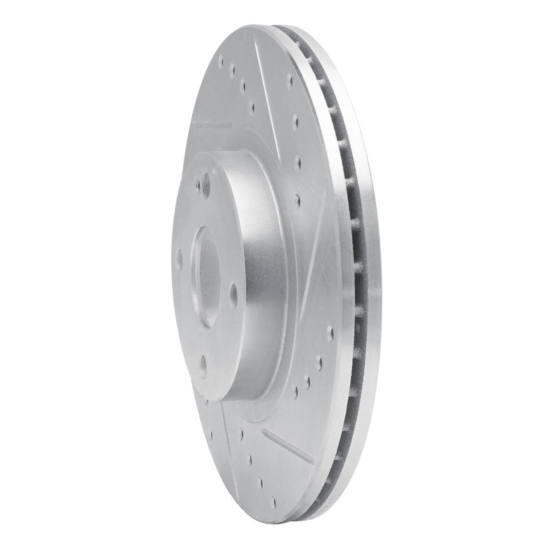 R1 Concepts R1 01-05 Mazda Miata Front Right Drilled & Slotted Silver Brake Rotor