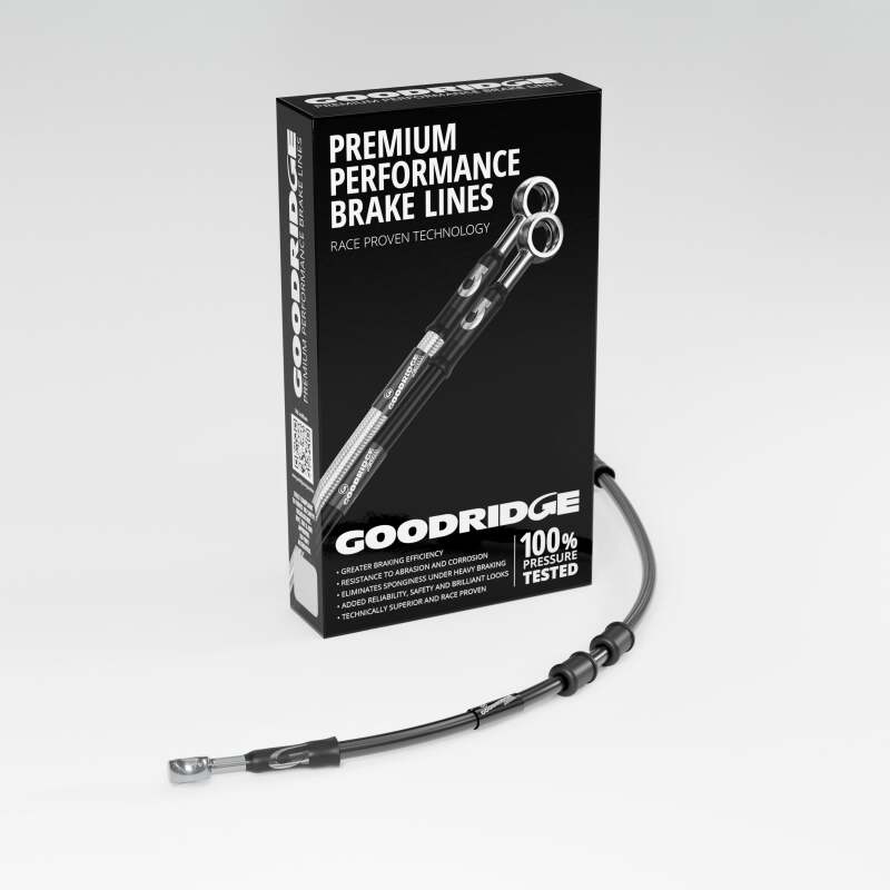Goodridge 13-16 HD FLH/FLT Multi Model +2in Clutch Line Kit - Black