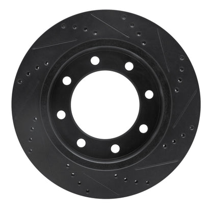 R1 Concepts R1 99-05 Ford F-250 4WD (Super Duty) Front Left Drilled & Slotted Black Brake Rotor