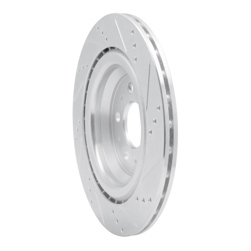 R1 Concepts R1 17-25 Tesla Model 3 Rear Left Drilled & Slotted Silver Brake Rotor