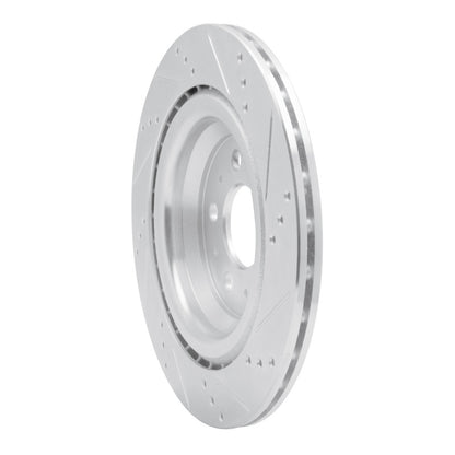 R1 Concepts R1 17-25 Tesla Model 3 Rear Left Drilled & Slotted Silver Brake Rotor