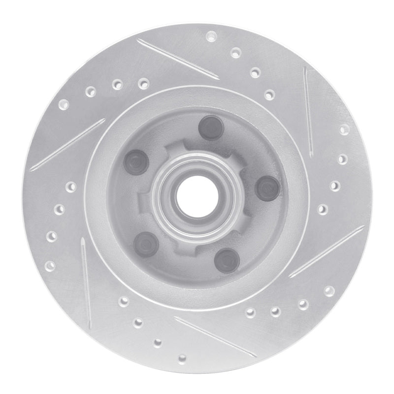 R1 Concepts R1 67-74 Buick Apollo Front Left Drilled & Slotted Silver Brake Rotor
