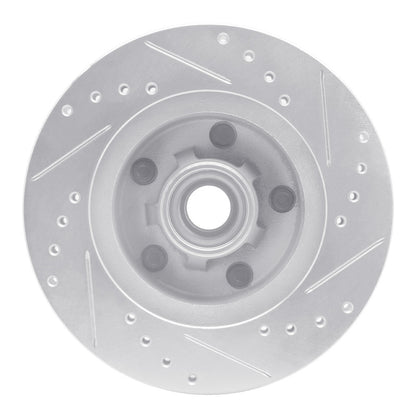 R1 Concepts R1 67-74 Buick Apollo Front Left Drilled & Slotted Silver Brake Rotor