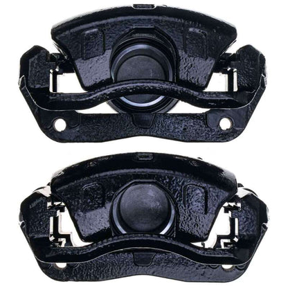 PowerStop Power Stop 02-04 Honda CR-V Front Black Caliper - Pair w/Bracket