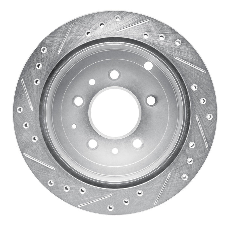 R1 Concepts R1 92-06 Mazda MPV Rear Right Drilled & Slotted Silver Brake Rotor