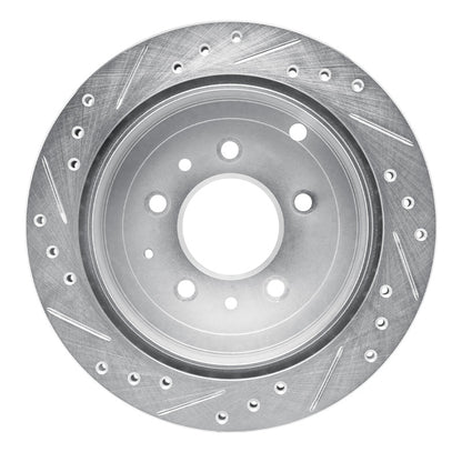 R1 Concepts R1 92-06 Mazda MPV Rear Right Drilled & Slotted Silver Brake Rotor