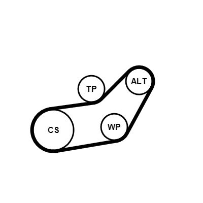 CONTITECH 6PK1045WP3 Water Pump + V-Ribbed Belt Kit