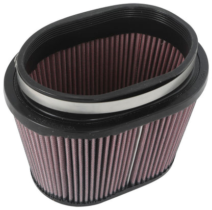 K&N Engineering K&N Universal Rubber Filter 6.25in x 4in Oval FLG / 7.375in x 5.5in Base / 6.25in x 4in Top / 5in H