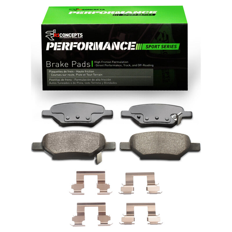 R1 Concepts R1 04-12 Chevrolet Malibu Rear Performance Sport Pads & Hardware Kit
