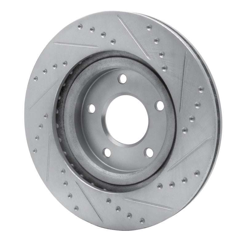R1 Concepts R1 07-25 Chrysler SEBRING Front Left Drilled & Slotted Silver Brake Rotor