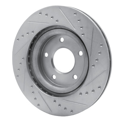 R1 Concepts R1 07-25 Chrysler SEBRING Front Left Drilled & Slotted Silver Brake Rotor