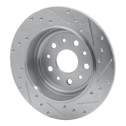 R1 Concepts R1 18-25 Jeep Wrangler Rear Left Drilled & Slotted Silver Brake Rotor