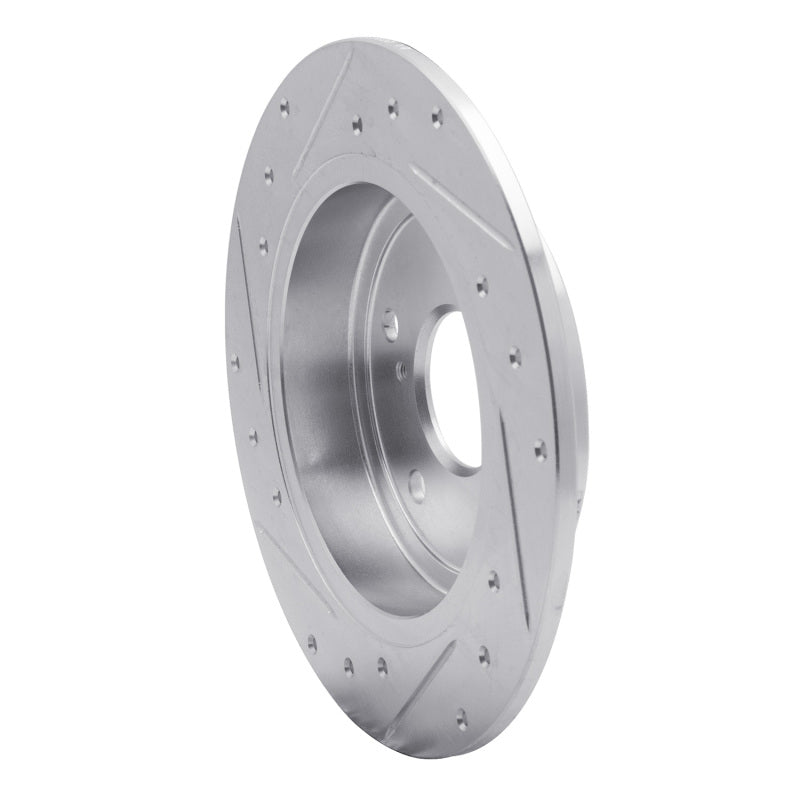 R1 Concepts R1 07-14 Suzuki SX4 Rear Right Drilled & Slotted Silver Brake Rotor