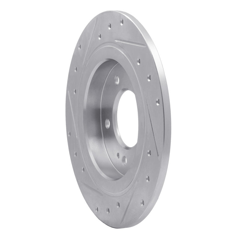 R1 Concepts R1 13-25 Hyundai Elantra GT Rear Right Drilled & Slotted Silver Brake Rotor