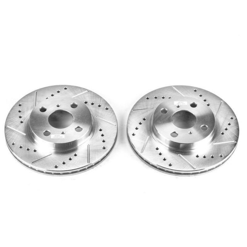 PowerStop Power Stop 01-05 Toyota Echo Front Evolution Drilled & Slotted Rotors - Pair