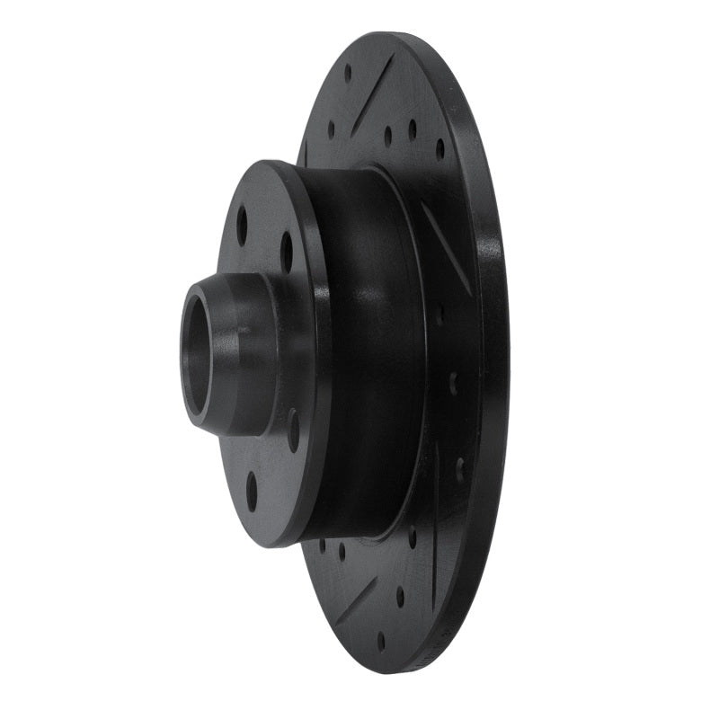 R1 Concepts R1 92-98 Volkswagen Passat (USA/Canada) Rear Left Drilled & Slotted Black Brake Rotor